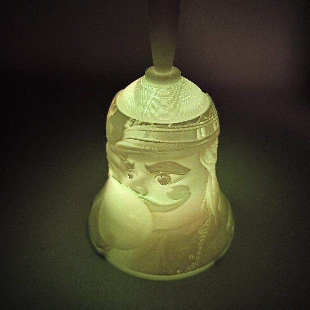 3D Printed Nutcracker Lithophane Lighted Bell, Christmas Night Light, Christmas